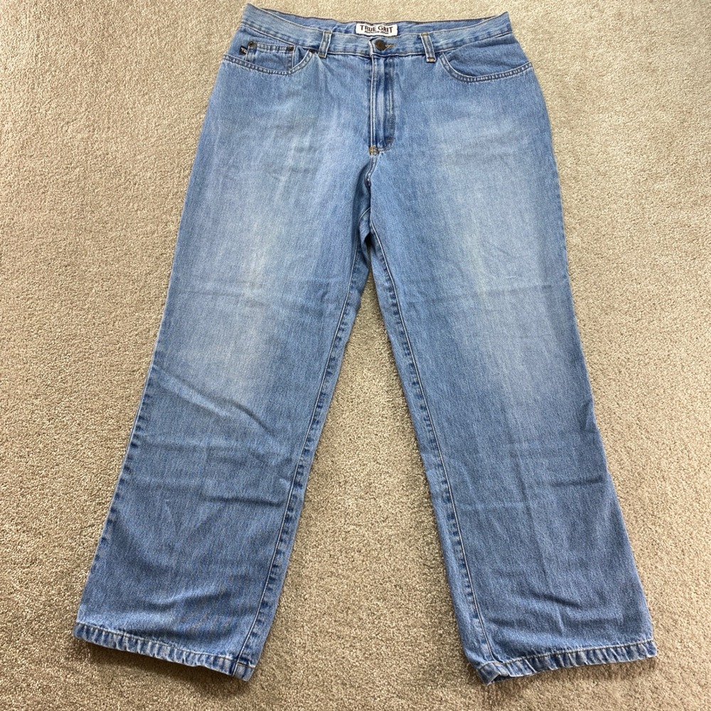 True Grit Flood Jeans‎ Womens 10 Blue Light Wash Straight Leg Denim Western